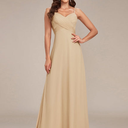 Brinley | Draped Back Sweetheart Floor-Length Bridesmaid Dress
