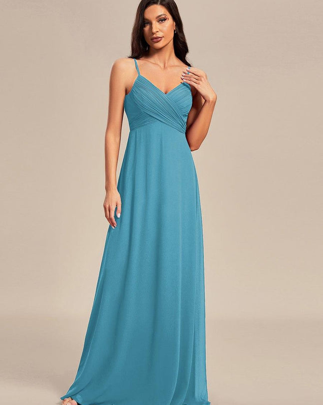 Brinley | Draped Back Sweetheart Floor-Length Bridesmaid Dress