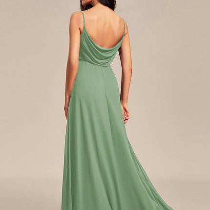 Brinley | Draped Back Sweetheart Floor-Length Bridesmaid Dress