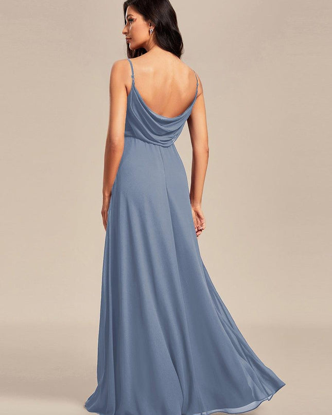 Brinley | Draped Back Sweetheart Floor-Length Bridesmaid Dress