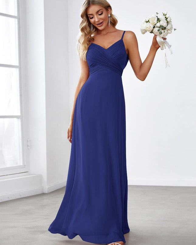 Brinley | Draped Back Sweetheart Floor-Length Bridesmaid Dress