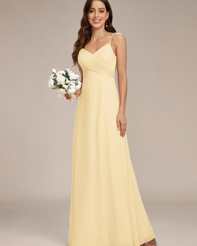 Brinley | Draped Back Sweetheart Floor-Length Bridesmaid Dress