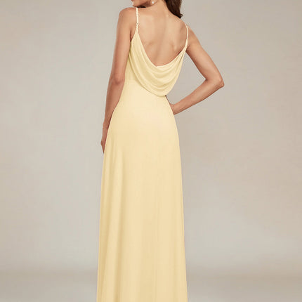 Brinley | Draped Back Sweetheart Floor-Length Bridesmaid Dress