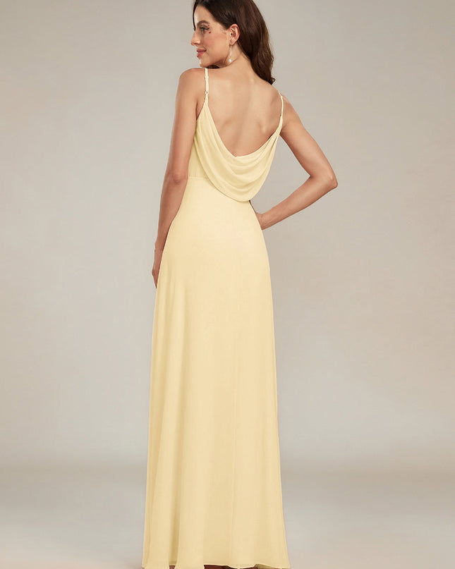 Brinley | Draped Back Sweetheart Floor-Length Bridesmaid Dress