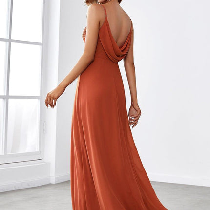 Brinley | Draped Back Sweetheart Floor-Length Bridesmaid Dress