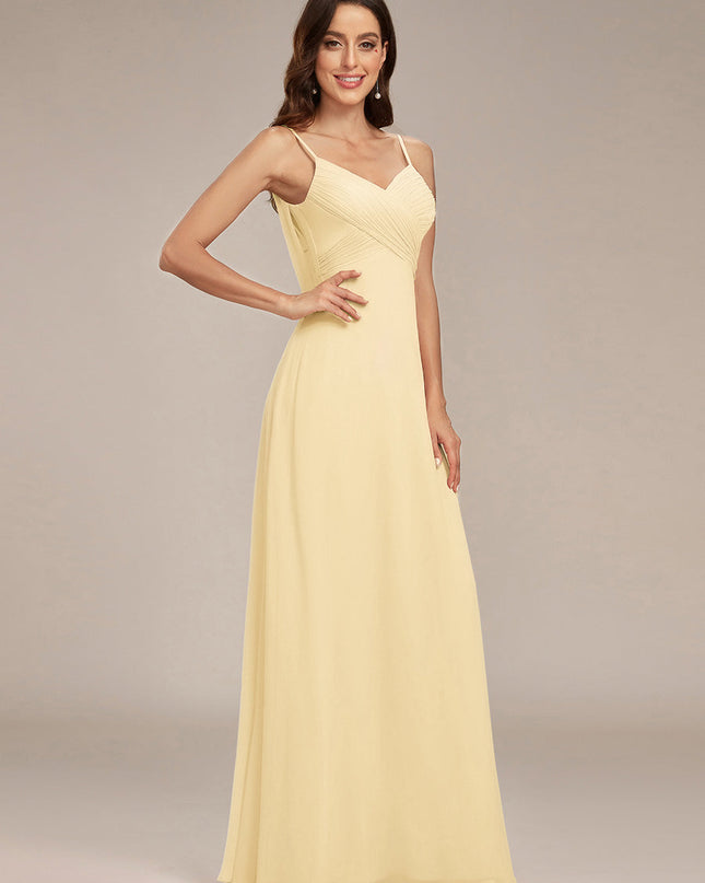 Brinley | Draped Back Sweetheart Floor-Length Bridesmaid Dress