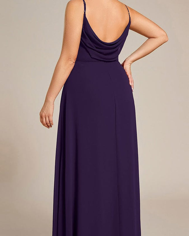 Brinley | Draped Back Sweetheart Floor-Length Bridesmaid Dress