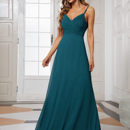 Brinley | Draped Back Sweetheart Floor-Length Bridesmaid Dress