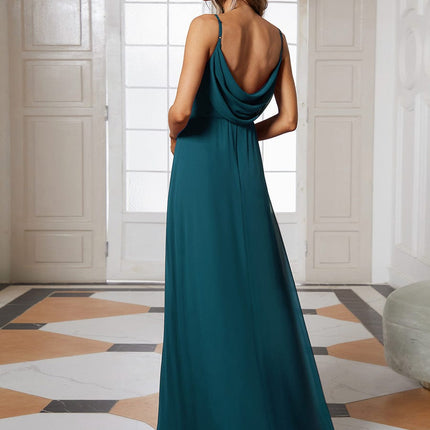 Brinley | Draped Back Sweetheart Floor-Length Bridesmaid Dress