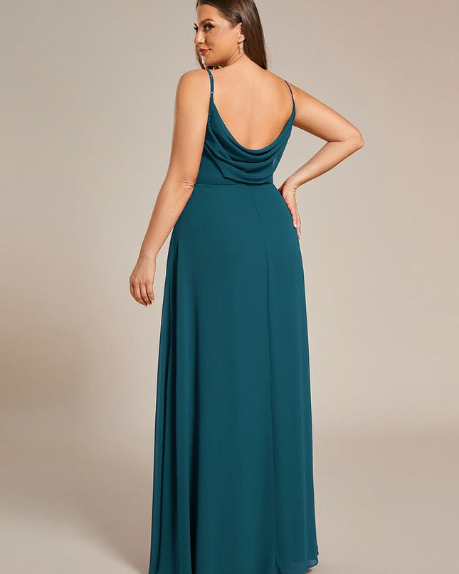 Brinley | Draped Back Sweetheart Floor-Length Bridesmaid Dress
