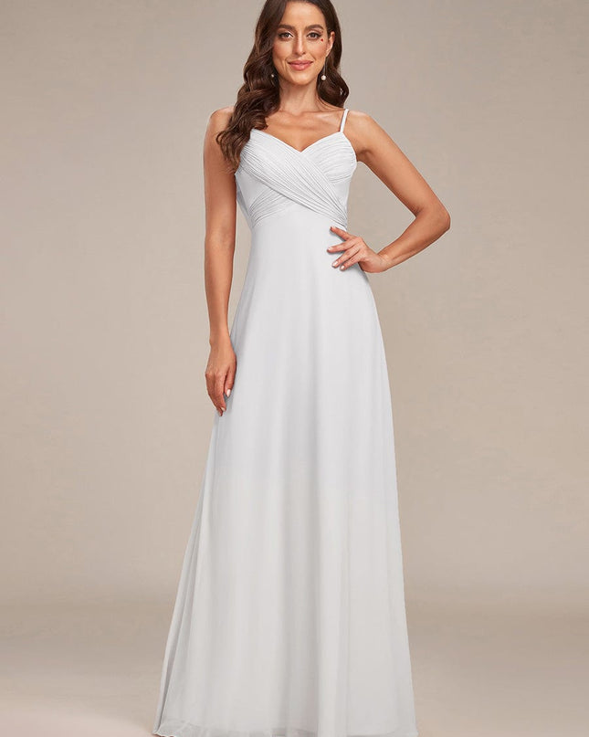 Brinley | Draped Back Sweetheart Floor-Length Bridesmaid Dress