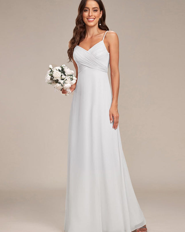 Brinley | Draped Back Sweetheart Floor-Length Bridesmaid Dress