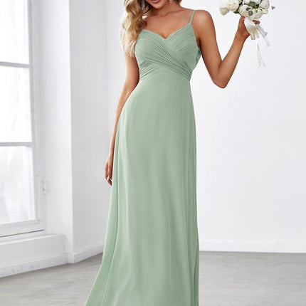 Brinley | Draped Back Sweetheart Floor-Length Bridesmaid Dress