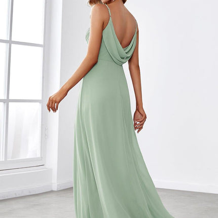 Brinley | Draped Back Sweetheart Floor-Length Bridesmaid Dress