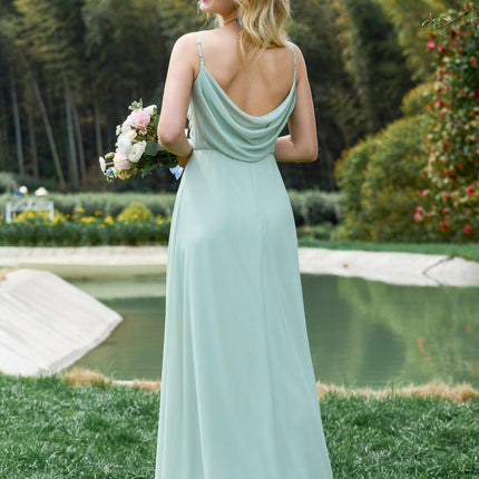 Brinley | Draped Back Sweetheart Floor-Length Bridesmaid Dress