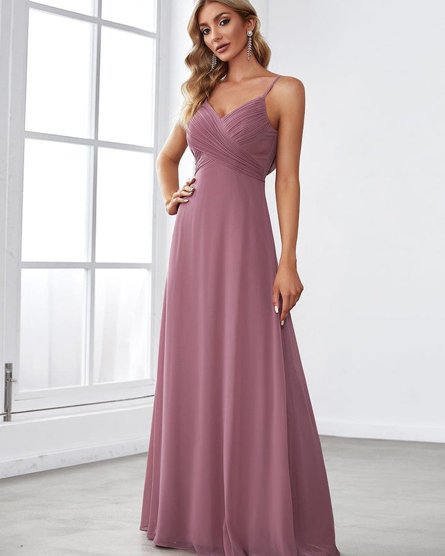 Brinley | Draped Back Sweetheart Floor-Length Bridesmaid Dress