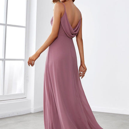 Brinley | Draped Back Sweetheart Floor-Length Bridesmaid Dress