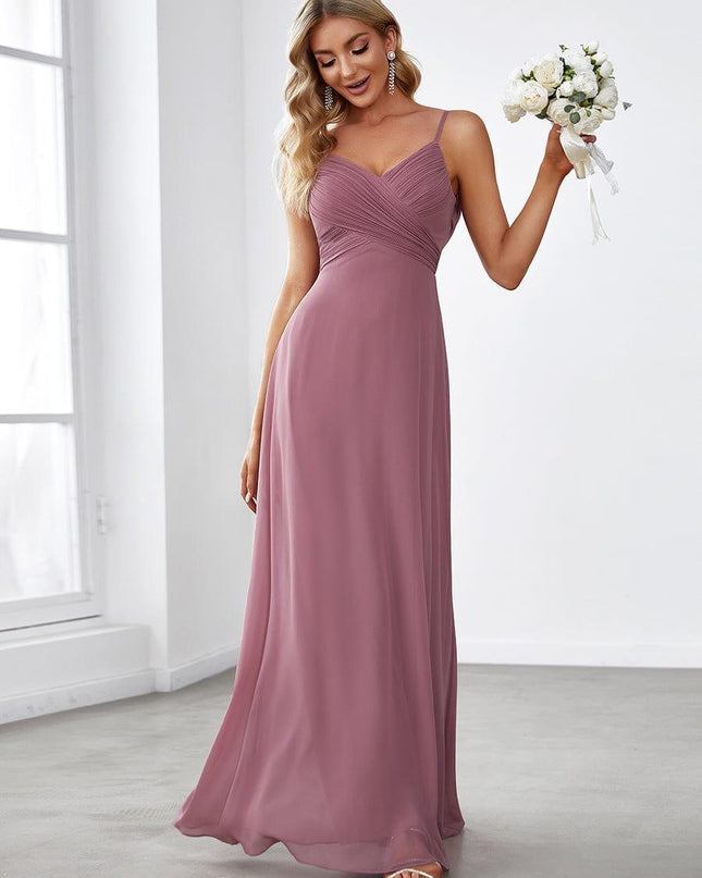 Brinley | Draped Back Sweetheart Floor-Length Bridesmaid Dress