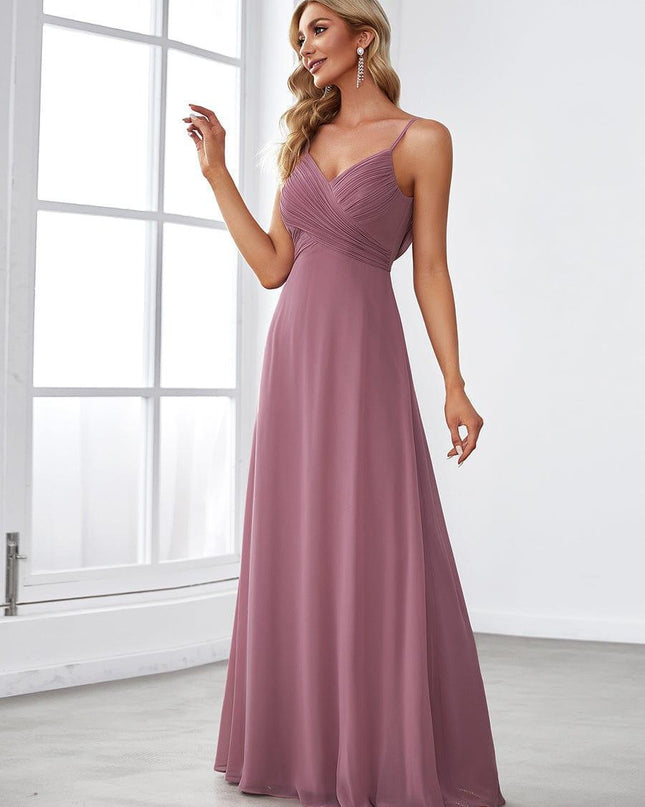 Brinley | Draped Back Sweetheart Floor-Length Bridesmaid Dress