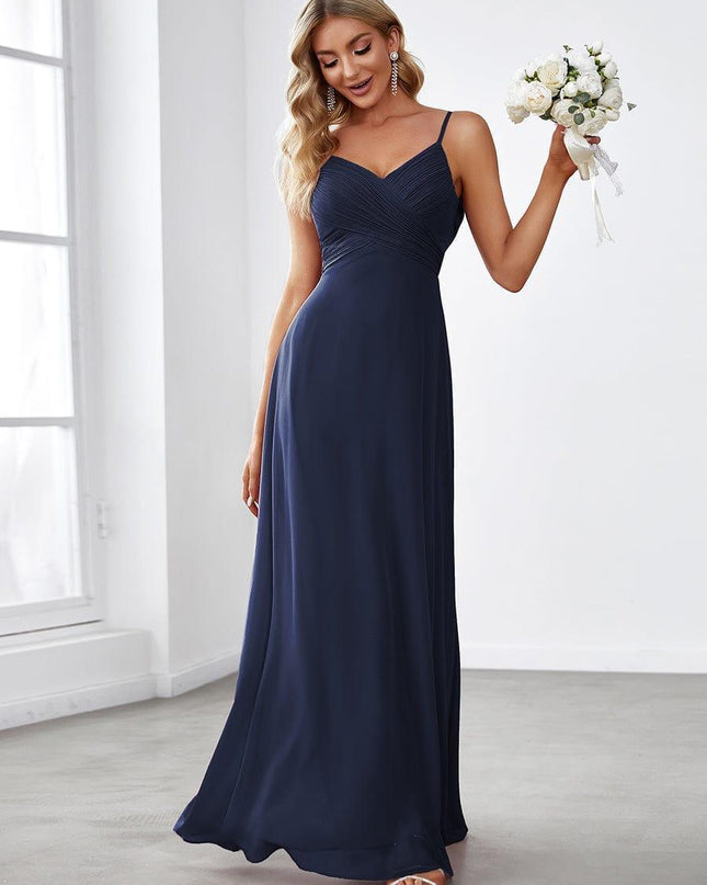 Brinley | Draped Back Sweetheart Floor-Length Bridesmaid Dress