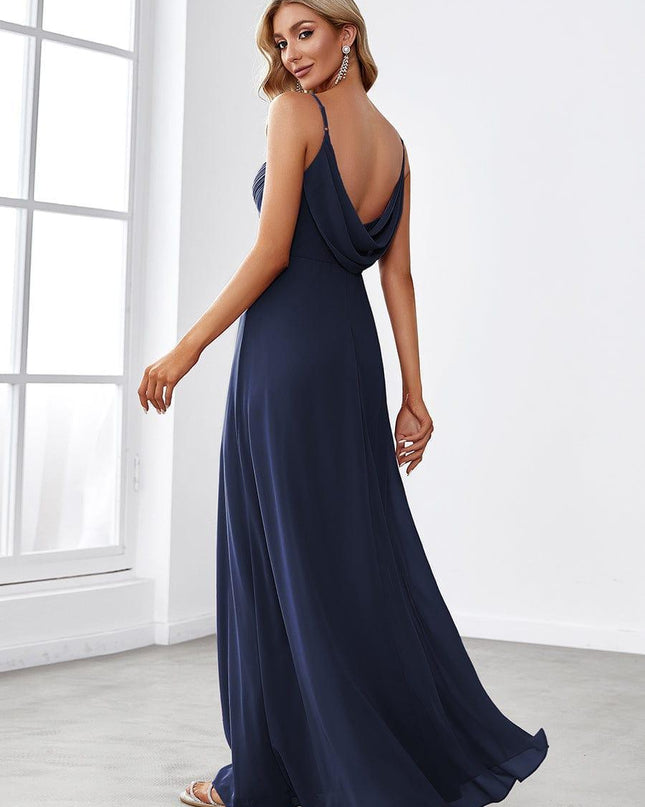 Brinley | Draped Back Sweetheart Floor-Length Bridesmaid Dress