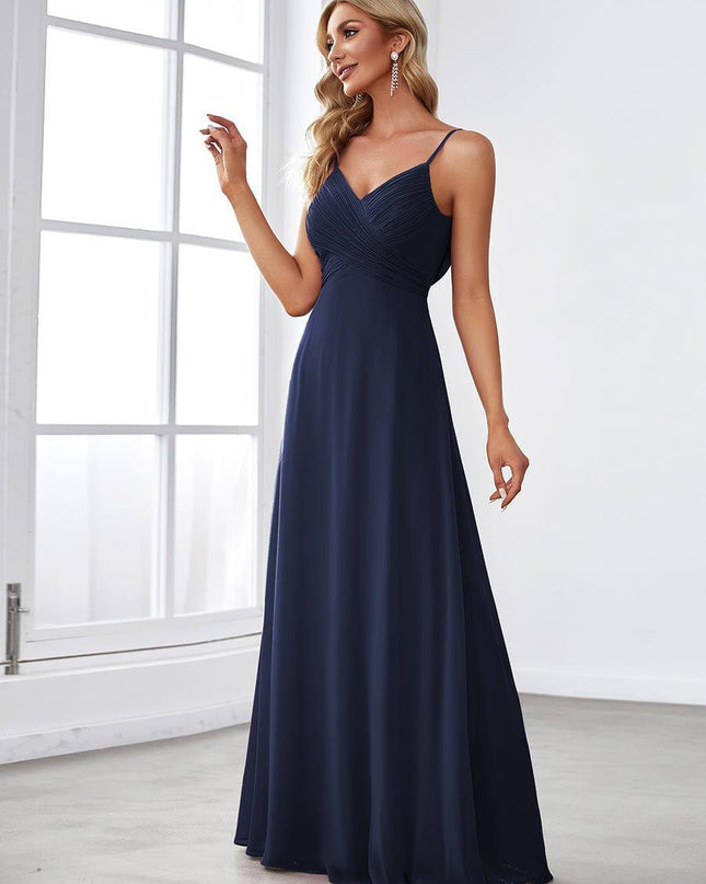 Brinley | Draped Back Sweetheart Floor-Length Bridesmaid Dress