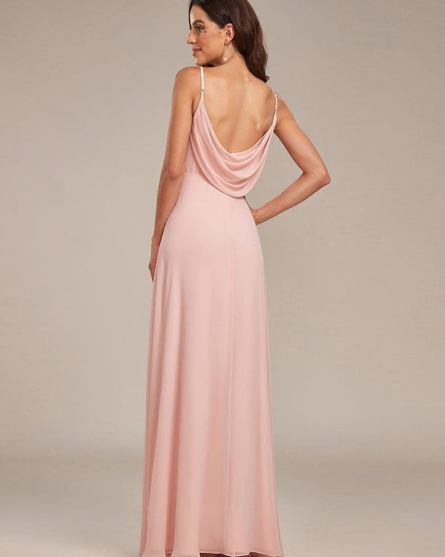 Brinley | Draped Back Sweetheart Floor-Length Bridesmaid Dress
