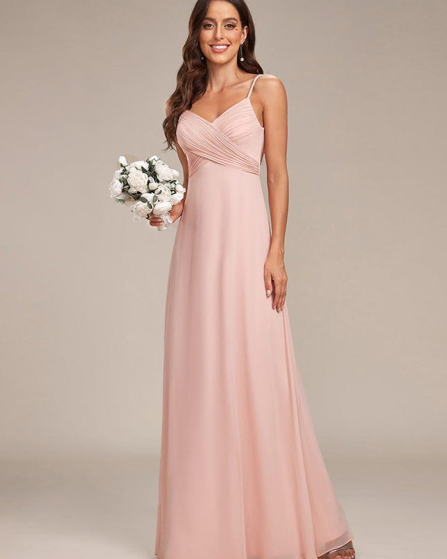 Brinley | Draped Back Sweetheart Floor-Length Bridesmaid Dress