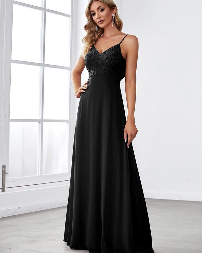 Brinley | Draped Back Sweetheart Floor-Length Bridesmaid Dress