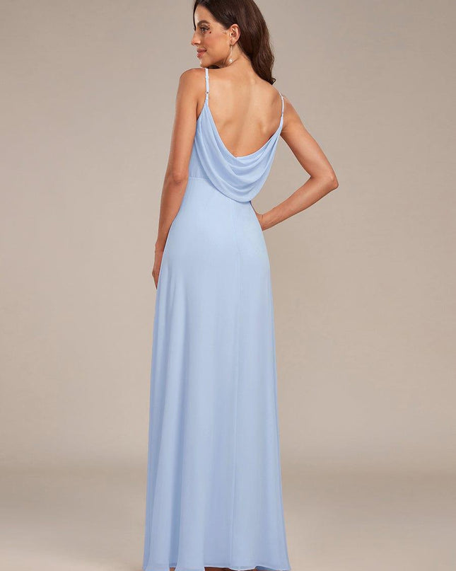 Brinley | Draped Back Sweetheart Floor-Length Bridesmaid Dress