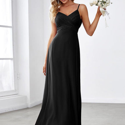 Brinley | Draped Back Sweetheart Floor-Length Bridesmaid Dress