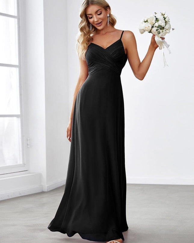 Brinley | Draped Back Sweetheart Floor-Length Bridesmaid Dress