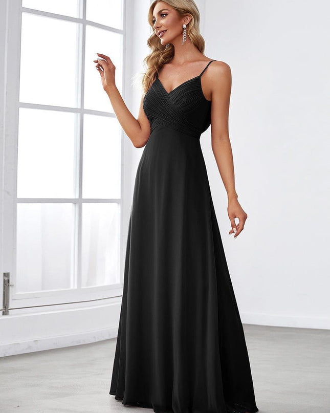 Brinley | Draped Back Sweetheart Floor-Length Bridesmaid Dress
