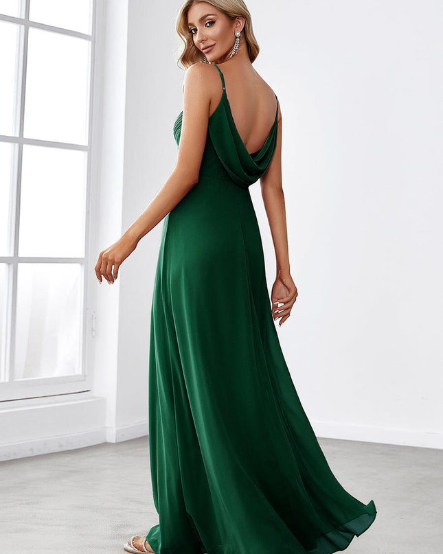 Brinley | Draped Back Sweetheart Floor-Length Bridesmaid Dress