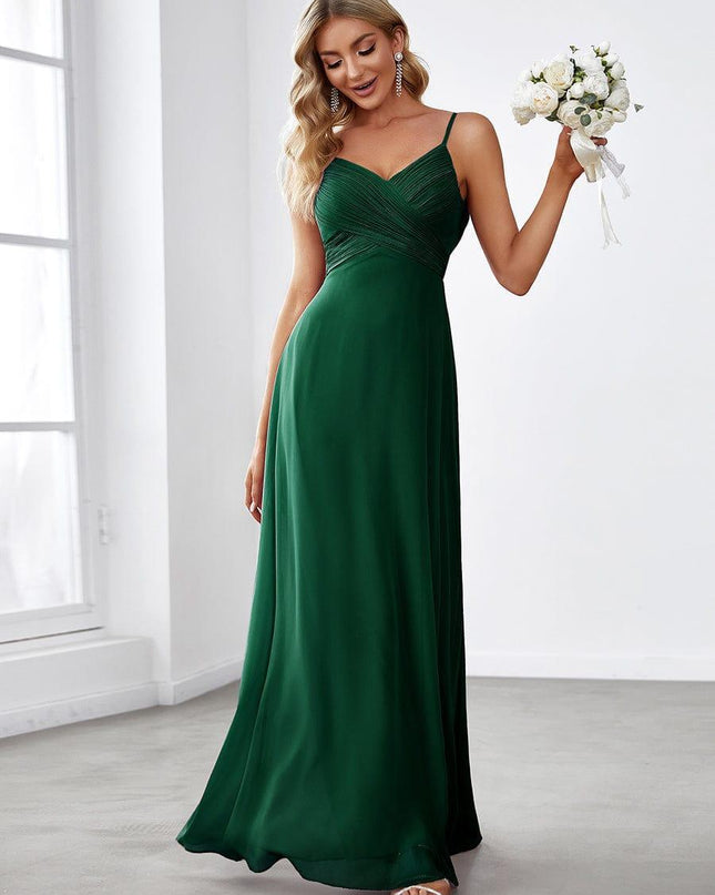 Brinley | Draped Back Sweetheart Floor-Length Bridesmaid Dress
