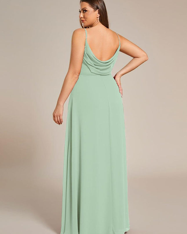 Brinley | Draped Back Sweetheart Floor-Length Bridesmaid Dress