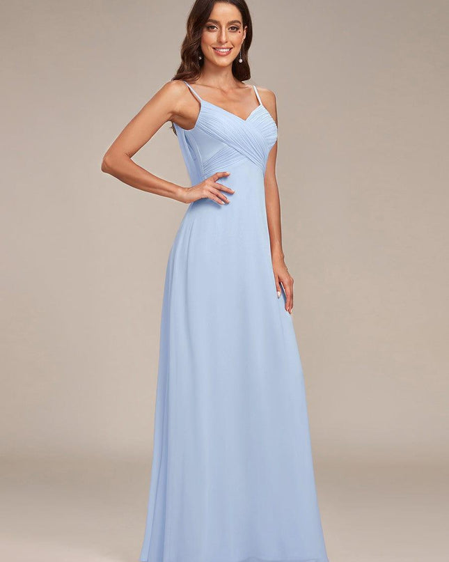 Brinley | Draped Back Sweetheart Floor-Length Bridesmaid Dress