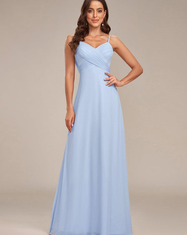 Brinley | Draped Back Sweetheart Floor-Length Bridesmaid Dress