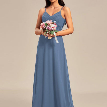 Brinley | Draped Back Sweetheart Floor-Length Bridesmaid Dress