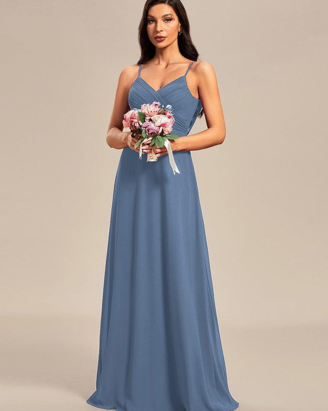 Brinley | Draped Back Sweetheart Floor-Length Bridesmaid Dress