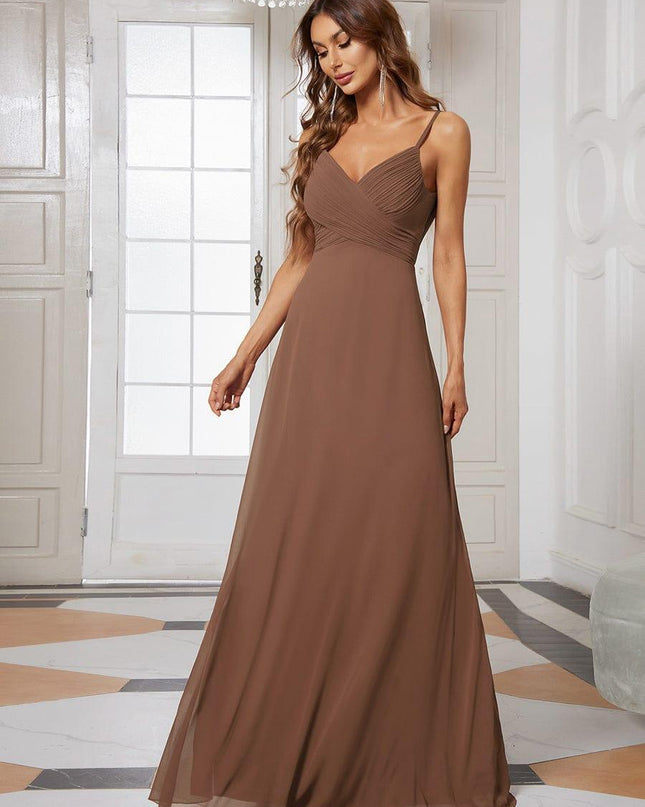 Brinley | Draped Back Sweetheart Floor-Length Bridesmaid Dress