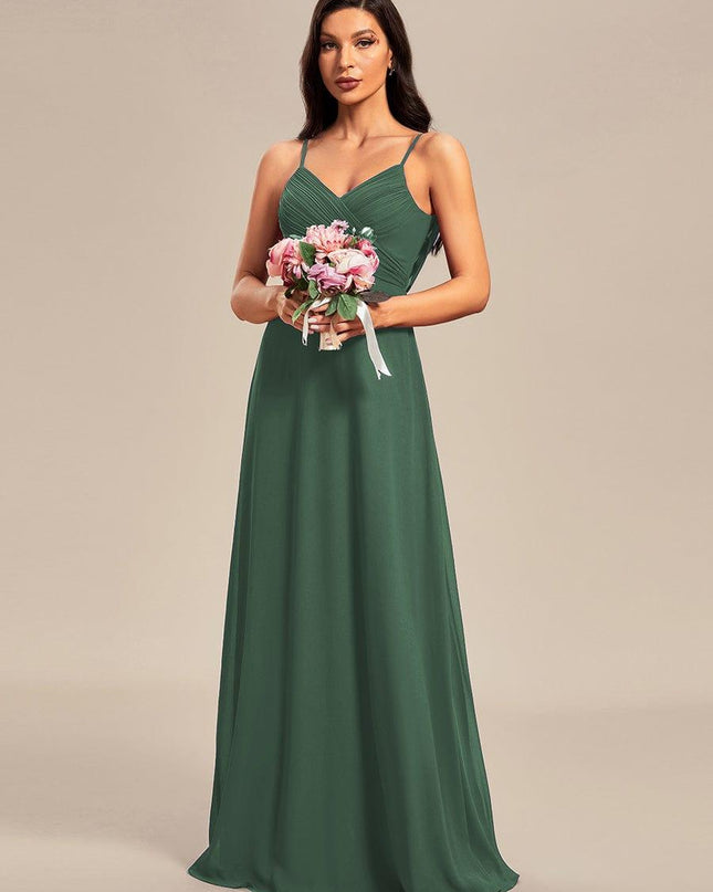 Brinley | Draped Back Sweetheart Floor-Length Bridesmaid Dress