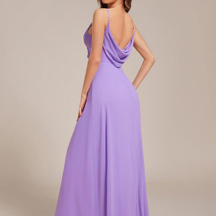 Brinley | Draped Back Sweetheart Floor-Length Bridesmaid Dress