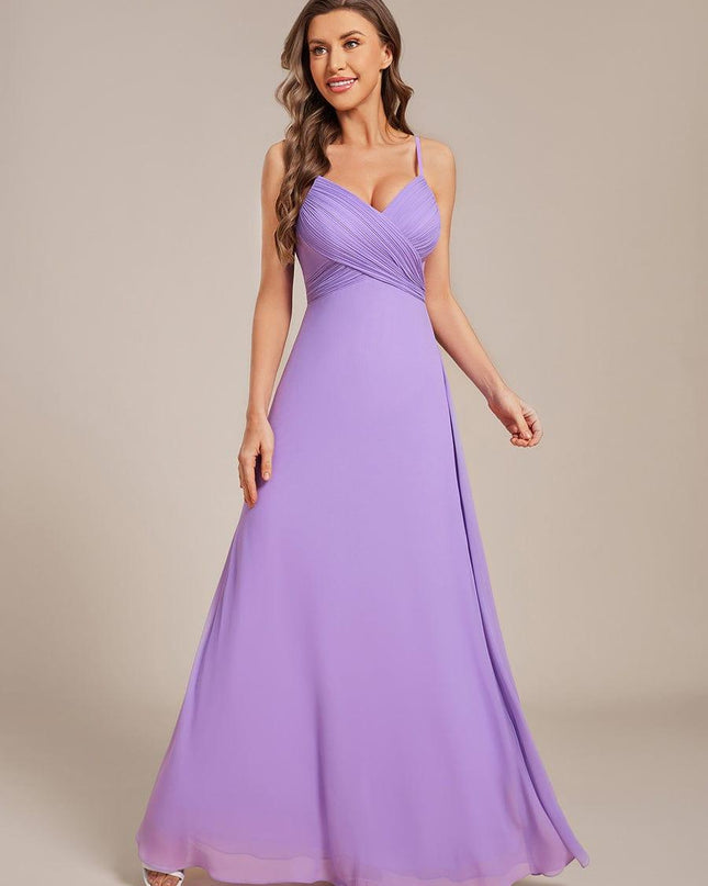 Brinley | Draped Back Sweetheart Floor-Length Bridesmaid Dress