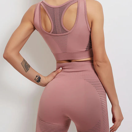 Aura | Seamless Leggings for Women – Athletic Fit - Rosy Brown