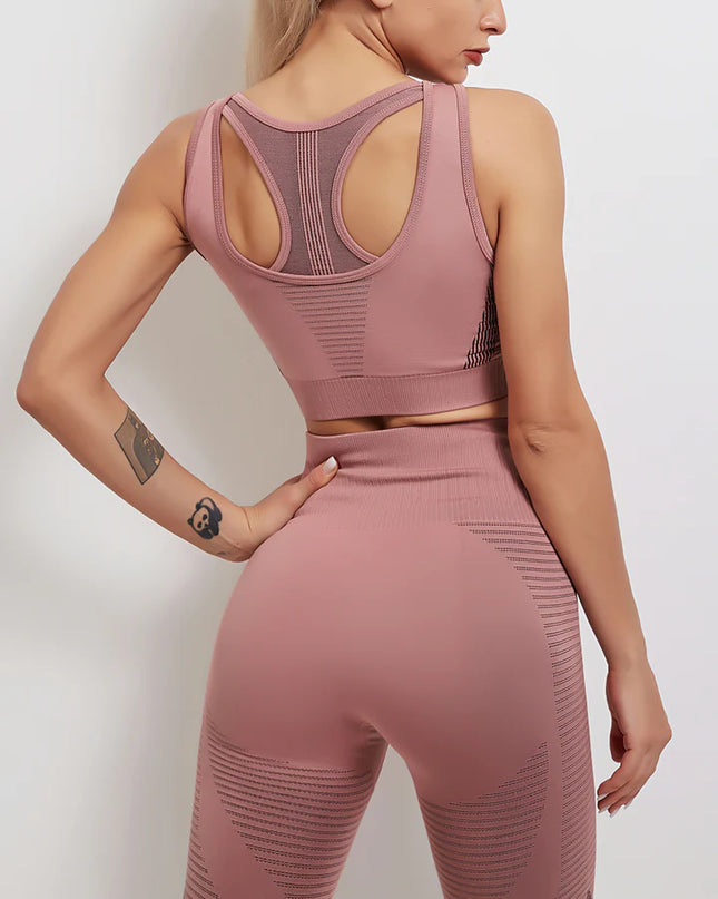 Aura | Seamless Leggings for Women – Athletic Fit - Rosy Brown
