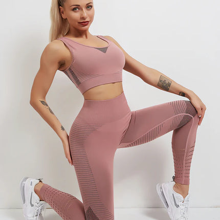 Aura | Seamless Leggings for Women – Athletic Fit - Rosy Brown