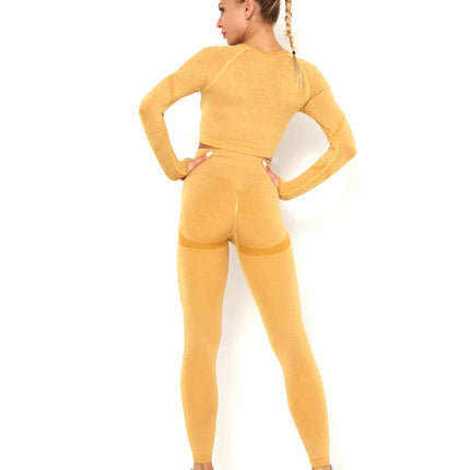 Apex | Long Sleeve Seamless Top – Neutral Elegance Meets Performance - Burly Wood