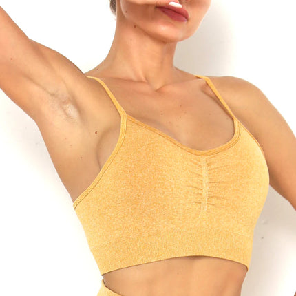 Apex | Seamless Sports Bra – Elevate Your Activewear - Burly Wood