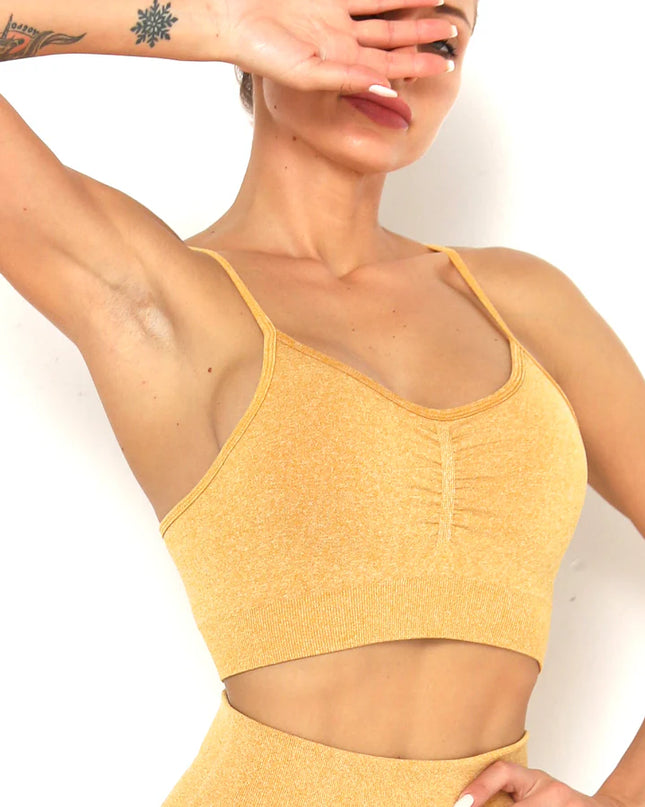 Apex | Seamless Sports Bra – Elevate Your Activewear - Burly Wood